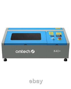 OMTech Machine de gravure au laser CO2 de 40W avec axe rotatif compatible avec un lit de 8x12