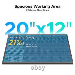 OMTech Polar Graveur Laser de Bureau 55W 12x20in Table de Travail Autofocus 2 Axes Rotatifs