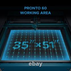 OMTech Pronto 60 machine de découpe laser CO2 35x51 130W avec refroidisseur, d’occasion