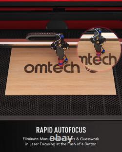 OMTech graveur-découpeur laser CO2 100 W 24 x 40 avec fonction autofocus LightBurn