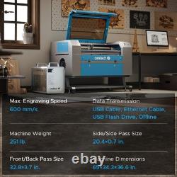 OMTech machine de découpe, gravure et marquage laser CO2 100W 20x28 d’occasion