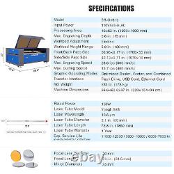 Omtech 150w Co2 Graveur Laser Cutter Avec 40x63 Po. Bed & Premium Accessoires B