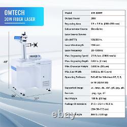 Omtech 30w 7x7 Fiber Laser Marker Machine De Gravure De Marquage Pour Métal