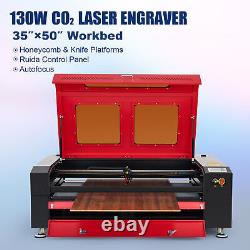 Omtech 35x50 Laser Graveur Cutter 130w Efr Co2 Tube Autofocus Contrôleur Ruida