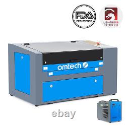 Omtech 50w 12x20in Co2 Laser Graveur Machine À Graver Avec 5200 Water Chiller