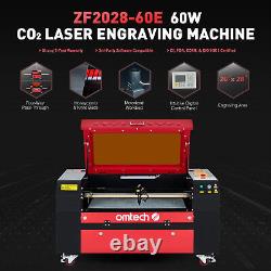 Omtech 60w 20x28 Coffret De Graveur Laser Co2 Avec Axe Rotatif A