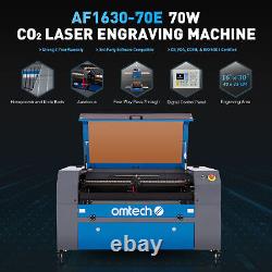 Omtech 70w 16x30 Lit Cutter Laser Co2 Graveur Avec Autofocus & Rotary Axis A