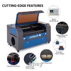 Omtech 70w 16x30 Lit Cutter Laser Co2 Graveur Avec Autofocus & Rotary Axis A