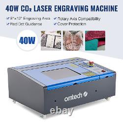 Omtech Co2 Laser Gravure Gravure Marquage 40w 12x 8 LCD Pointeur Rouge