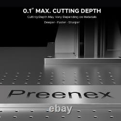 Preenex 20W Marqueur Métallique Laser à Fibres 6.9x6.9 JPT Graveur Métallique avec Axe Rotatif
