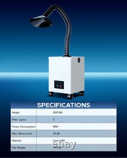 Purificateur d'air d'occasion 80W XF-180 Extracteur de fumée pour découpeur laser CO2