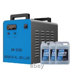 Refroidisseur d'eau OMTech 9L pour graveur laser CO2 de 40W 50W avec 2 packs de liquide de refroidissement