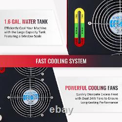 Refroidisseur d'eau OMTech CW5000 pour graveur laser CO2 avec pack de 2 liquides de refroidissement pour laser CO2