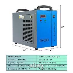 Refroidisseur d'eau industriel OMTech 6L CW-5200 pour graveur, découpeur et marqueur laser CO2