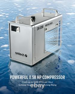 Refroidisseur d’eau industriel OMTech CW-5200 6 L pour graveuse laser CO2 de 80 W à 130 W