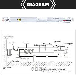 Tube Laser CO2 OMTech 40W pour Machine de Marquage Graveur Laser K40 40W 8x12