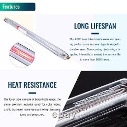 Tube laser CO2 80 W 1250 mm 80 mm pour machine de gravure et de découpe laser, puissance de pointe 95 W, utilisé