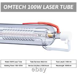 Tube laser CO2 OMTech 100 W en verre borosilicaté de 1450 mm, pièce de rechange pour laser CO2