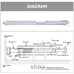 Tube laser CO2 OMTech 100 W en verre borosilicaté de 1450 mm, pièce de rechange pour laser CO2
