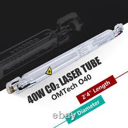 Tube laser CO2 OMTech 40W K40 700mm 1,300 heures pour graveur et découpeur laser CO2