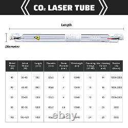 Tube laser CO2 OMTech 40W K40 700mm 1,300 heures pour graveur et découpeur laser CO2