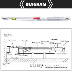 Tube laser CO2 OMTech 60W de 1000mm pour machine de gravure et de découpe laser CO2 de 60W