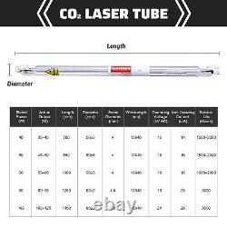 Tube laser CO2 OMTech 60W de 1000mm pour machine de gravure et de découpe laser CO2 de 60W