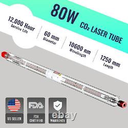 Tube laser CO2 OMTech 80W YL H2 10 000 heures de vie pour graveur de découpe laser CO2