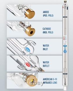 Tube laser CO2 OMTech 80 W avec tête métallique pour graveur et découpeur laser, d’occasion