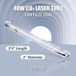 Tube laser CO2 OMTech K40 40W pour machines de gravure et de découpe laser 1 300 heures