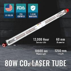 Tube laser CO2 YL H SERIES 80W Dia 60mm Longueur 1250mm pour graveur laser CO2