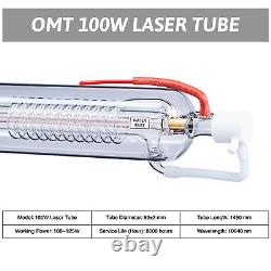 Tube laser CO2 de 100W OMTech de 1450mm pour machine de découpe et de gravure au laser CO2 de 100W