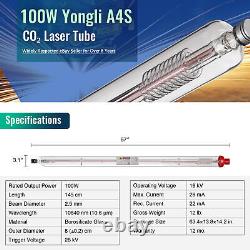 Tube laser CO2 de 100 W de la série A4s YL pour graveuse laser de coupe machine de gravure