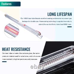 Tube laser CO2 industriel 100W 115W pic 120W 1450mm 80mm pour graveur laser