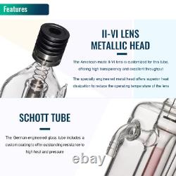 Tube laser OMTech 150 W robuste pour découpeuse-graveuse laser CO2, durée de vie de 12 000 h
