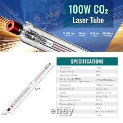 Tube laser haute puissance 100 W OMTech série YL H pour découpeuse et graveuse laser CO2